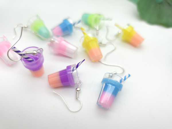 bunte Cocktail Ohrringe